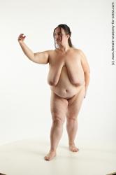 Nude Woman White Standing poses - ALL Overweight long black Standing poses - simple Standard Photoshoot Pinup